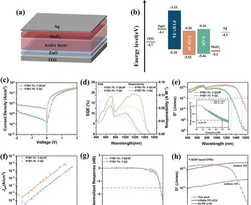 基于Y-QC4F的有机光电探测器性能综合评估图