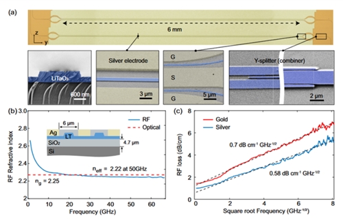 Lithium tantalate (LTOI) high speed electro-optic modulator