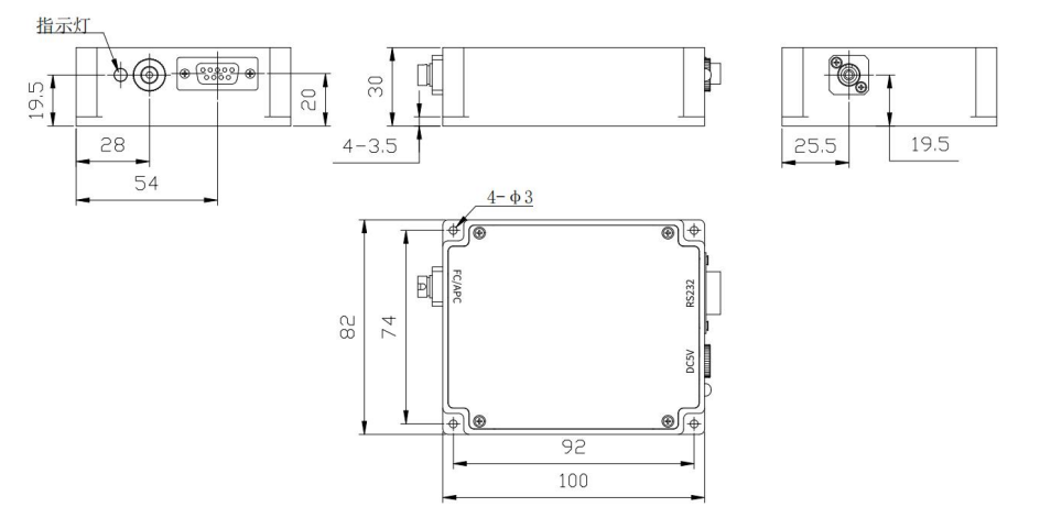 dfb激光器M2: 模块8230图（单位：mm）