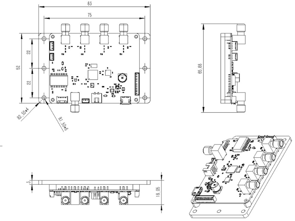 延时脉冲信号发生器结构尺寸图
