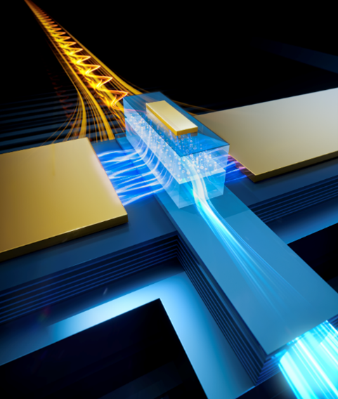 波导型单行载流子光电探测器示意图